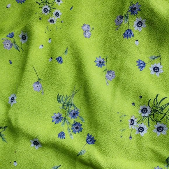 SUNDAY BEST Tatiana Skirt Pear Green Purple Taupe Floral Mini Size 4 Aritzia - Picture 5 of 15